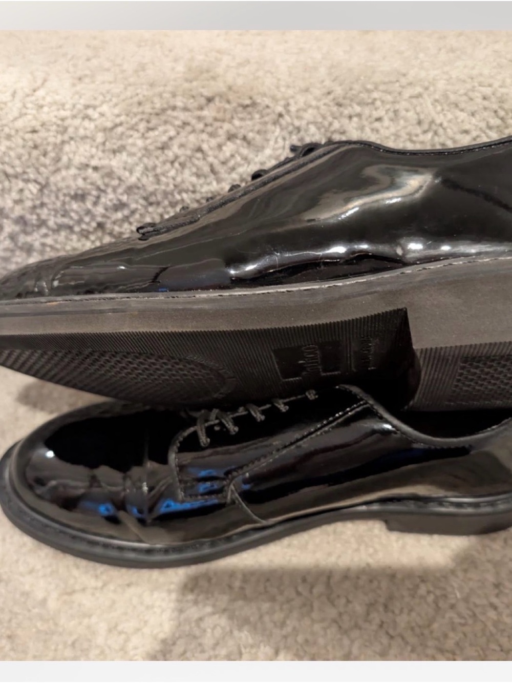 Rothco Oxford Black Patent Leather Lace-Up Oxfords